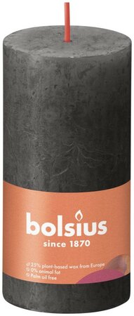 Rustiek stompkaars 100/50 Stormy Grey