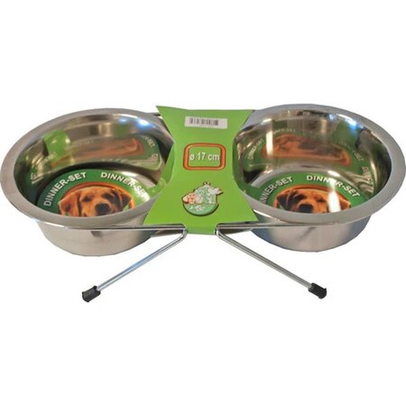 Rvs dinnerset incl. 2 bakken 17cm