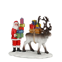 Santa deer presents l10b5.5h8.5cm