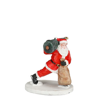 Santa on ice skates l6b4.5h6.5cm