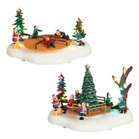 Scenery with child 2 assorted battery operated - l20xb13,5xh13,5cm