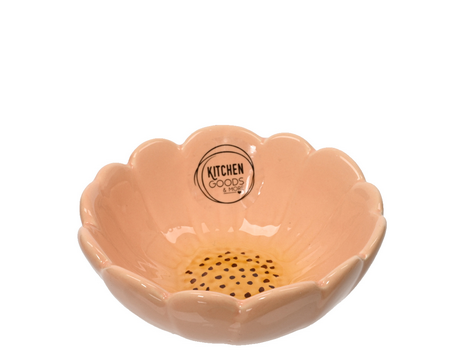 Schaal dolomiet d11.2h4.4cm perzik