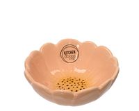 Schaal dolomiet d11.2h4.4cm perzik