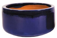 Schaal glazuur d18h8cm blauw