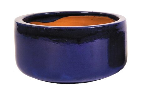 Schaal glazuur d28h12.5cm blauw