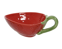 Schaal porselein l13b7.2h4.7cm rood
