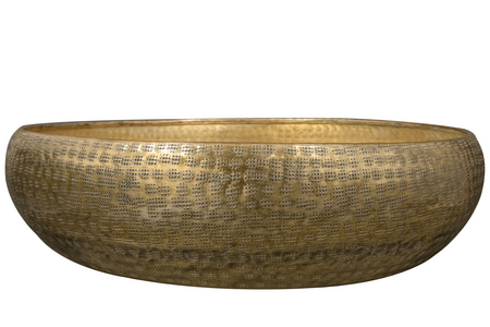 Schaal rowen d48h13cm goud