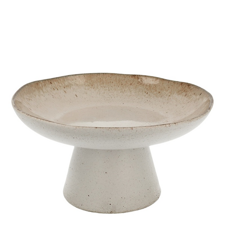 Schaal v.waxzand chalice d20.5h11cm wit