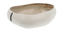 Schaal v.waxzand cobble 8.5x21x4.4cm wit