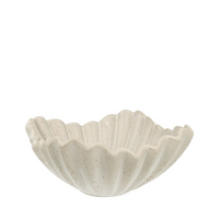 Schaal v.waxzand shell d18h8cm wit