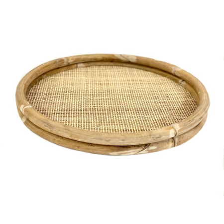 Schaal webbing d30h5cm naturel