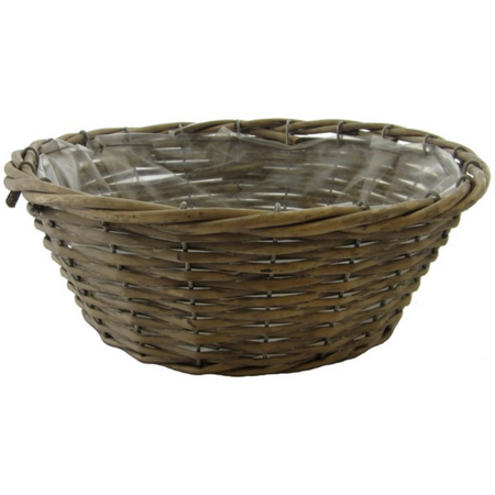 Schaal wilg d30h12cm grijs - afbeelding 1