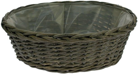 Schaal wilg d37h12cm grijs