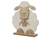 Schaap vilt l22.5b5h25cm creme