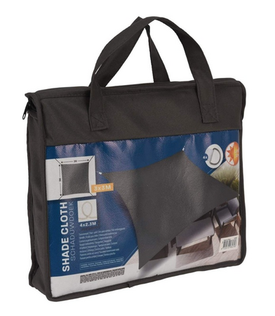 SCHADUWDOEK VIERKANT 3M GRIJS