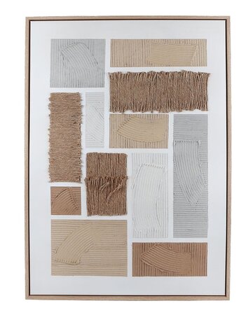 Schilderij abstract handpainted 60x9x3cm