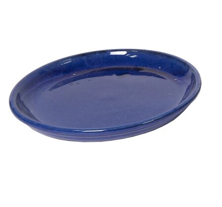Schotel glazed d18 - h2.5cm blauw