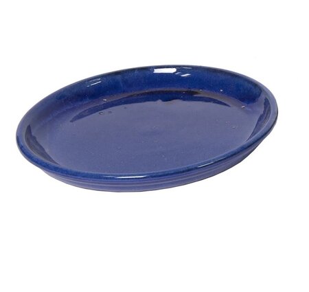 Schotel glazed d24 - h3.5cm blauw