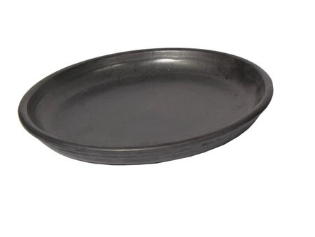 Schotel glazed d30 - h3.5cm mt zwart