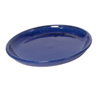 Schotel glazed d35 - h4.5cm blauw l
