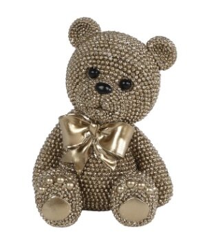 Sclptr beer polyst10x8x13cm goud