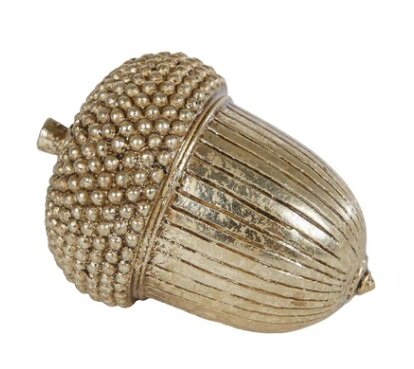 Sculptuur acorn 5x5x8cm goud