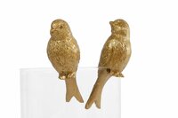 Sculptuur bird goud l4b3h7cm