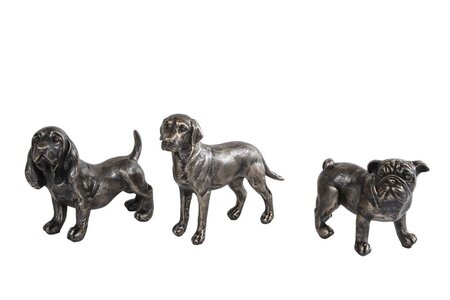 Sculptuur dog brons a3 l11b5h9cm
