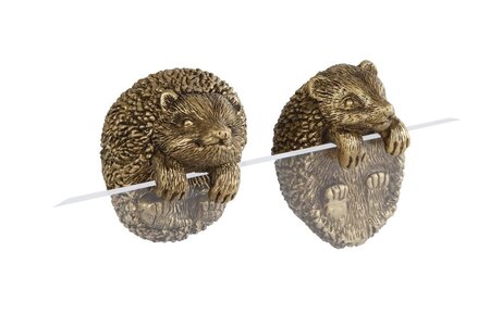 Sculptuur egel l5b5h7cm goud a2