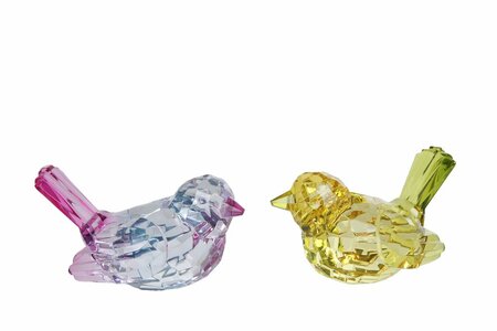 Sculptuur koolmees acryl h5cm multc per stuk