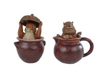 Sculptuur polystone h17cm bruin a2