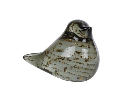 Sculptuur vogel glas l8b5h6cm