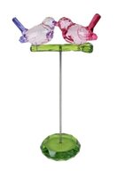 Sculptuur vogels op tak 20x8x6cm