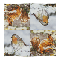 Servet l33b33cm herfstdier 20st