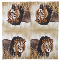 Servet l33b33cm leeuw 20st