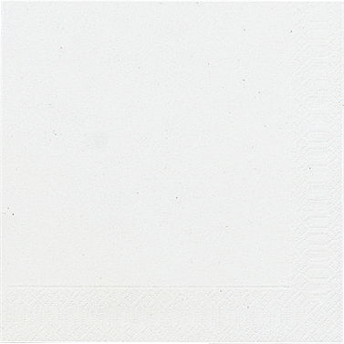 Servet l33b33cm wit 20 stuks