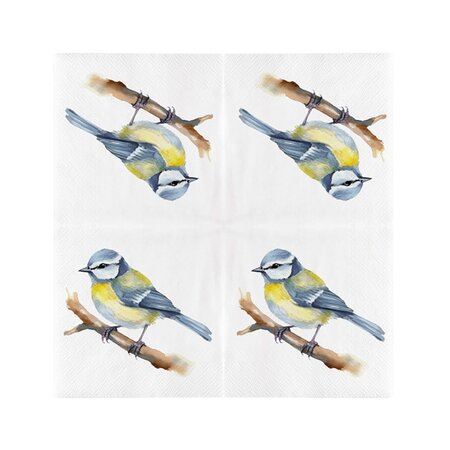 Servet papier 33x33 pimpelmees 20st