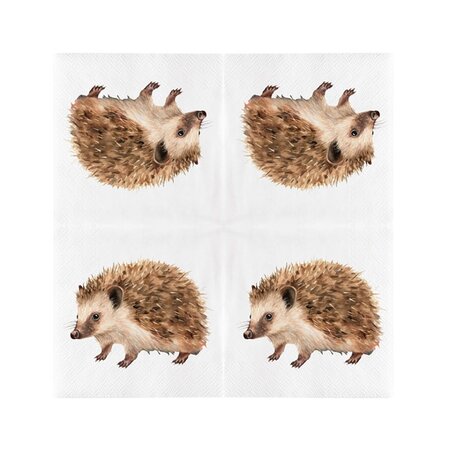 Servet papier 33x33cm egel 20st