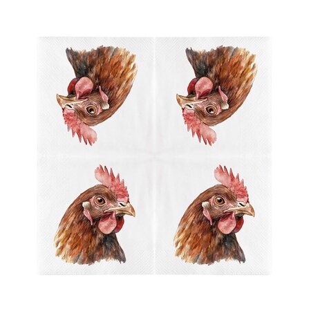 Servet papier 33x33cm kip 20st