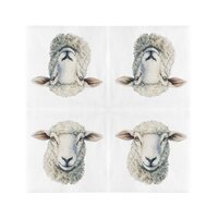 Servet papier 33x33cm schaap 20st