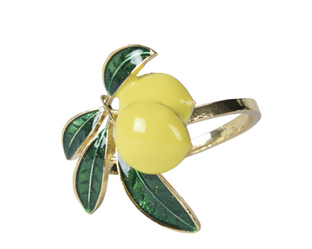 Servetring legering l4.2b4h4cm geel