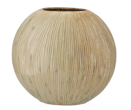 SIFAN GREEN VASE OVAL 32X13X31CM