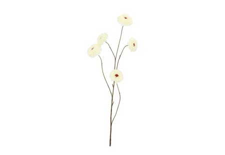 SILK ZINNIA WHITE 106CM