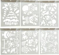 Sjablonen groot l44.5b59.5cm wit per stuk