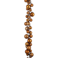 Slinger kerstballen l180d4cm bruin