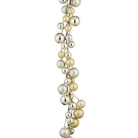 Slinger kerstballen l180d4cm champagne