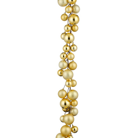 Slinger kerstballen l180d4cm goud