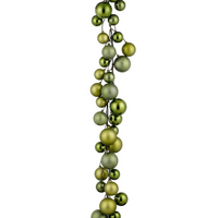 Slinger kerstballen l180d4cm groen
