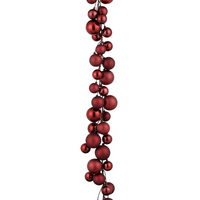 Slinger kerstballen l180d4cm rood