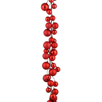 Slinger kerstballen l180d4cm rood